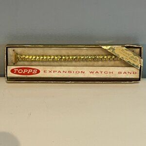 RARE Topps woman Expansion watch band gold tone marvel luster Original box vtg